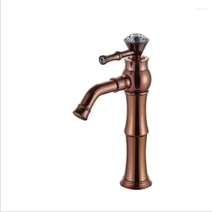 Badezimmer-Waschtischarmaturen Vidric Modern Gold Faucet Oil Rubbed Basin Rose Black Tall