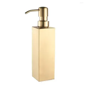 Flytande tvål dispenser kök borstat guld badrumstillbehör schampo däck monterat rostfritt stålhållare