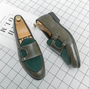 슬리퍼 로퍼 남성 캐주얼 가죽 신발 패션에 뾰족한 슬립 이탈리아 모카신 브랜드 신발 패션 비즈니스 남자 신발