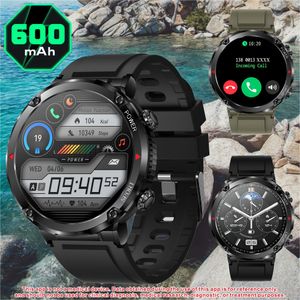 Herren Outdoor Sports Smart Watch (Empfangen/Wählanrufe), 600 mAh Akku, 1,6 -Zoll -HD -Voll -Touchscreen, Fitness -Tracker, mehrere Sportmodi Smart Watch