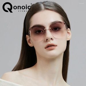 Óculos de sol QONOIC HD Nylon Protetor solar de verão Premium Sense Proteção UV feminina 7220