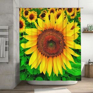 Tende da doccia Incredibili tende con girasoli 72x72 pollici con ganci Decorazioni per il bagno con motivo personalizzato