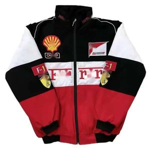 F1 Jackets Mens Jacket Racing Suit F1 Retro American Jacket Motorcycle Cycling Suit Motorcycle Suit Baseball Suit Outdoor Cotton Autumn and Winter Windproof 936