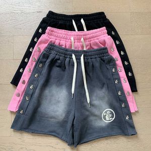 Batch Hellstar Hell Star Wash Water Black Worn Casual Shorts Hot Pants Summer