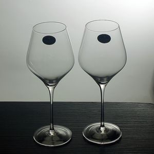 Taça de vinho tinto de cristal artesanal, copo de vinho, 2 caixas de presente, conjunto de vinho comercial