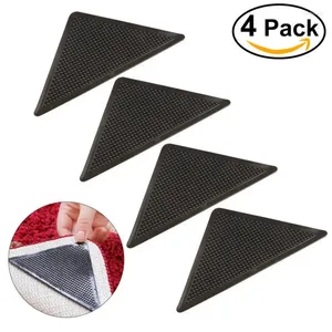 Halılar 4pcs/set yeniden kullanılabilir yıkanabilir kaymaz halı halı mat grippers silikon kavrama ev banyo yatak odası oturma odası önleyici köşe pedi