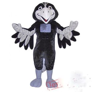 Halloween Black Hawk Mascot Costume Cartoon Character Outfits Suit Christmas Carnival Unisex vuxna Karneval födelsedagsfestklänning