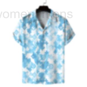 Erkek Tişörtleri Tasarımcı 2023 Bahar Yeni Gündelik 3D Gevşek Kısa Kısa Slved Pocollar Hawaii Gömlek Erkekler Idcc Xeaz