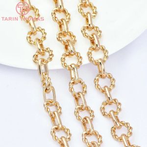 (5111)1 Meter Chain Link 10x14MM 24K Gold Color Necklace Chains Bracelet chains Quality Diy Jewelry Findings Accessories