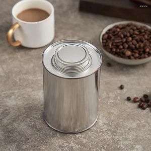 Storage Bottles 1PC 150g Round Tinplate Coffee Bean Can Small Collectables Metal Sealed Jar Tea Pot Container Home Packaging Box