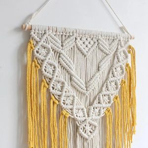 Tapestries Macrame Wall Hanging Handmade Woven Tapestry Chic Art Decor Boho Fringe Backdrop Ornament For Dorm Wedding Party Home