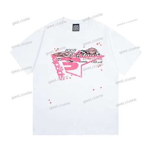 Designer FEAR of Men T Shirt Pink Sp5der 555555 Mans Women Kith Quality Foaming Printing Spider Web Pattern Tshirt Fashion ESS Y2k Top Essentialsweatshirts 866