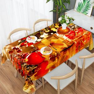 Table Cloth Merry Christmas Family Dinner Tablecloth Birthday Party Wedding Decoration Dining Coffee Mantel Navidad