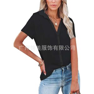Womens Womens 2024 Autumn New Shirt Long Sleeve Solid Lapel Casual Shirt 1N9BF