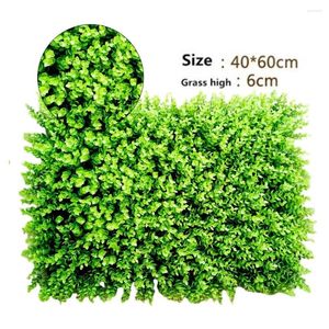 Decorative Flowers Artificial Turf Plants Mat Panel Plastic Wall-Hedge Wedding 40 60cm Fence Foliage Garden Grass Square Lawn Plant Home