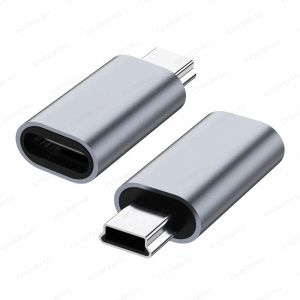 USB C till mini USB Adapter Typ C Kvinna till mini USB 2.0 Manlig konverteringskontakt Laddar Datasynkronisering Kompatibel GoPro -hjälte