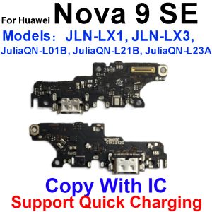 Original USB Charger Dock Board For Huawei Nova 9 10 Pro 9SE 10Z Usb Charging Port Board Connector Flex Cable Parts