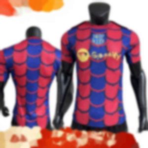 Futbol Formaları Erkek Trailsits 2425 Barcelona Ön Maç Ön Eğitim Forması, Oyuncu ve Fan Versiyonu Futbol Forması Baskı Numarası