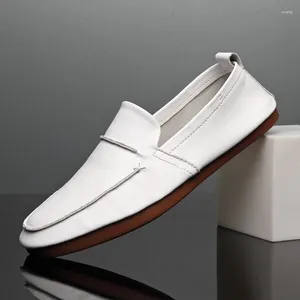 Casual Shoes Golden Sapling Men Loafers Genuine Leather Men's Lightweight Leisure Flats Fashion Boat Business Party Loafer