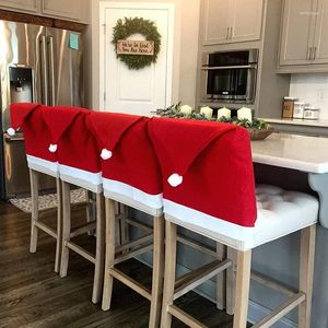Chair Covers Cover Christmas Decoration For Home Table Dinner Back Non-woven Soft Decor Year Party Supplies Xmas Navidad