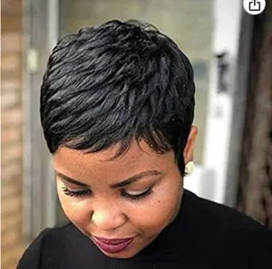 Wigs BeiSDWig Heat Resistant Synthetic Wigs for Black Women Short Pixie Cut Hair Wigs for Women Black Red Burgundy Brown Wig 4 Colors