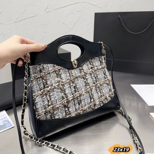 Damen 31bag Designer-Clutch mit gewebtem Muster und Kettengitter, luxuriöse Handtaschen, Geldbörsen, Umhängetaschen, gesteppte Tragetaschen aus Kalbsleder