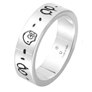 Modedesigner ring för man kvinnor unisex ringar män kvinna silver smycken gåvor tillbehör