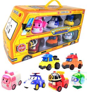 6pcsset Original Box Robocar Poli Korea Kids Toys Robot Transformation Anime Action Figure Toys For Children Playmobil Juguetes Q3288784