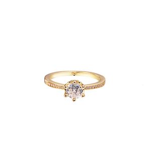Стерлингового серебра 925 пробы, прозрачная сверкающая корона, пасьянс, обручальные кольца для женщин, оригинальные ювелирные изделия, подарок, Bijoux 240402