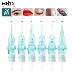 İğneler 20pcs Tek Kullanımlık Sterilize Dövme İğne RL RS MG CM DAĞIM MAKİTA KARTRUDUK DEĞİŞTİRME İÇİN DEĞİŞTİRME RODARY PEN