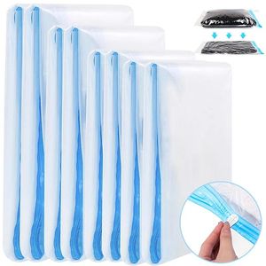 Storage Bags Hand Roll Transparent Foldable Compressed Compression Vacuum Bag Clothes Plastic Seal Space Saving Home Organizer