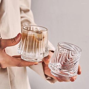 Vinglas 170 ml kreativt ribbat klart whisky kopp kaffe te vatten glas bar hem vodka konjak dricka tumbler dricker dricker