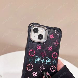 Luxury Gold Chain Armband Phone Cases For IPhone 15 Pro Max 14 13 Silk Scarves Case Fashion Colorful Flowers Phonecase For Women Shockproof Cover Shell HOT -5