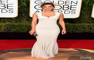 73º Golden Globe Awards 2016 Vestidos de celebridades elegantes sereia com decote em V até o chão Vestidos de noite personalizados Made2756451