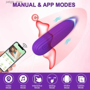 Altri oggetti di bellezza per la salute Mini Bluetooth App Bullet Vibratore per donne stimolatori clitoride mutandina remota fibria vibrante femmina amore per adulti Y240328