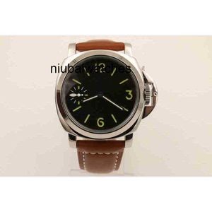 Top Luxury Watch High Quality Mens Manual Winding Mechanical Movement Luminous 44mm Sport Leather Factory 9arp