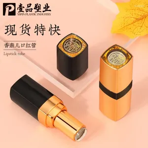 Garrafas de armazenamento 12.1mm Tubos de batom DIY Lip Protector Recipiente Caseiro Botão de Pressão Primavera Amostra Embalagem Cosmética Tubo Vazio