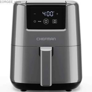 Air Fryers 2 QT Mini Air Fryer Digital Space Saving Compact Air Fryer с бездушной и посудомоечной машиной безопасная корзина Grey Y240402