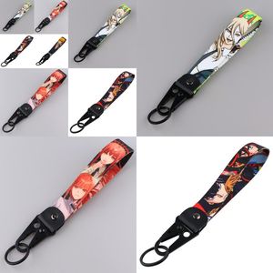 Keychains Lanyards Olika typer av tecknad cool nyckel Tagga broderi fobs för motorcyklar bilar väska ryggsäck nyckelring mode ring gi otihl