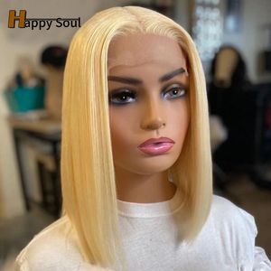 Bombshell Golden 13*2.5 Syntetiskt hår Front Spets Wig Glueless värmebeständig fiber Hår Naturligt hårfria Free Parting Women Cos Korean Högtemperatur Fiberhår