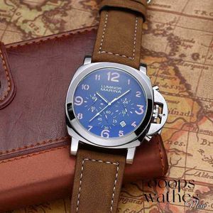 Luxury Watch Top Luxury Brand Men's Fashion Watch läderband Datum Multifunktion Casual Marina Waterproof Arvurs Rostfritt stål automatiskt