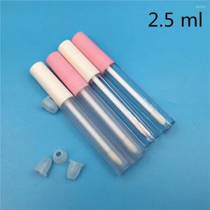 Storage Bottles 50pcs 2.5ml Clear Frosted Plastic Lip Gloss Tube Eye Liner Mascara Cosmetic Empty Packaging Containers