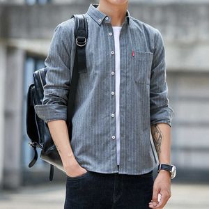 Wiosna/lato koszule męskie męskie mens mens męskie modych swobodne koreańskie edycja moda wszechstronne ubrania w paski koszule w stylu męski styl męski styl męski