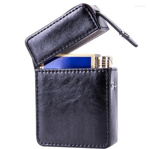 Storage Bags Leather Cigarette Case Lighter Holder Portable Business Card Box For Men And Women Cases