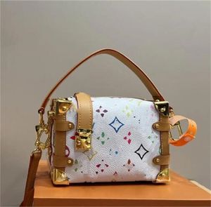 Designer bagTrunk bag Nicolas Ghesquiere Petite Malle bolsa S-lock flap Mulheres mini Trunks Ombro Cruz corpo Bolsa Totes Saco cosmético Crossbody