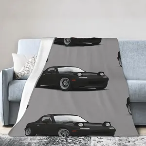 Cobertores flanela lance cobertor mx5 miata na 1 ilustração colcha macia quente pelúcia para cama piquenique viagem casa sofá