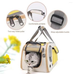 Cat Carriers Lightweight Pet Bag Carrier Breathable Travel For Dogs Cats Foldable Durable Stylish Supplies Steel