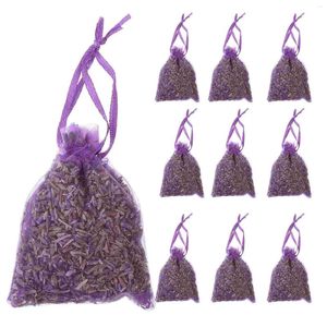 Scatole di immagazzinaggio 12 pezzi Bustina di lavanda Bustine Borsa per vestiti Profumati Deodoranti per auto Guardaroba Casa Forniture di rete Fiore