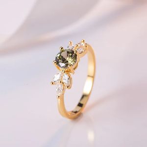 14k Gold Ametrine Gemstone Ring for Women Anillos de Bague eller Jaune Topaz Jewelry 14 K Color Wedding Anel Box 240322