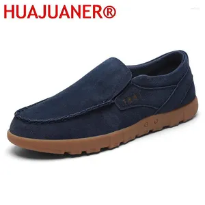 Casual Shoes Italian Loafers Men Suede Leather Designer Fashion Slip On For Driving Male Flats